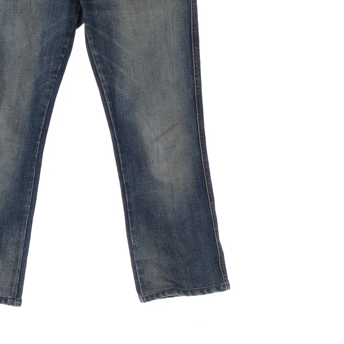 누디진 W30 진청 워싱 스트레이트 데님 청바지 이미지 3