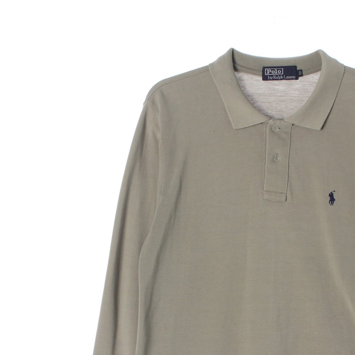 폴로 랄프 로렌 카키베이지 긴팔 카라 폴로 티셔츠 이미지 2