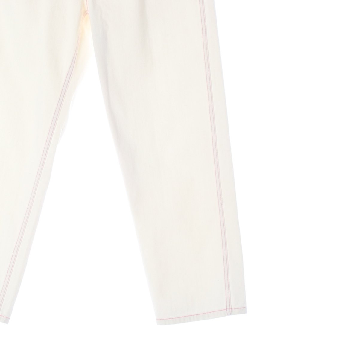 아조바이아조 화이트 핑크 스티치 데님 팬츠 이미지 3