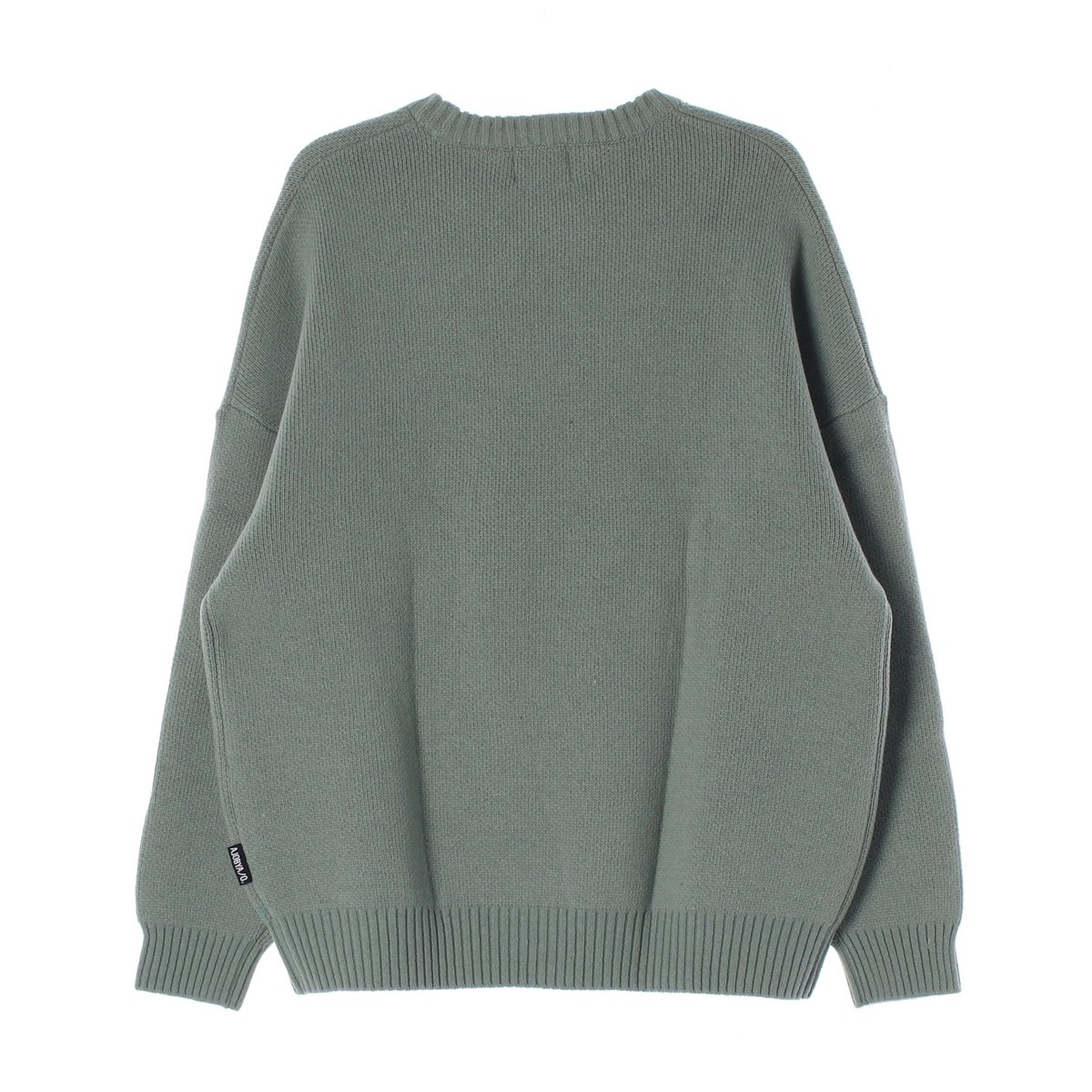 아조바이아조 그린 슬로건 울 니트 스웨터 이미지 4