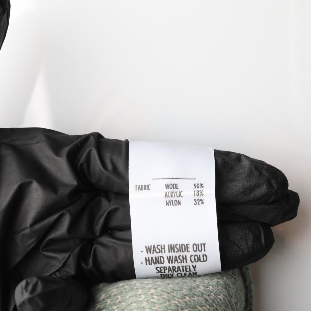 아조바이아조 그린 슬로건 울 니트 스웨터 이미지 6