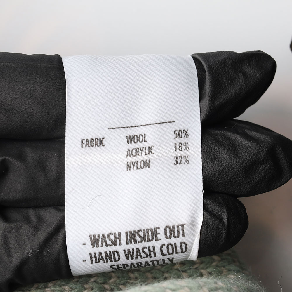 아조바이아조 슬로건 울니트 그린 스웨터 이미지 6