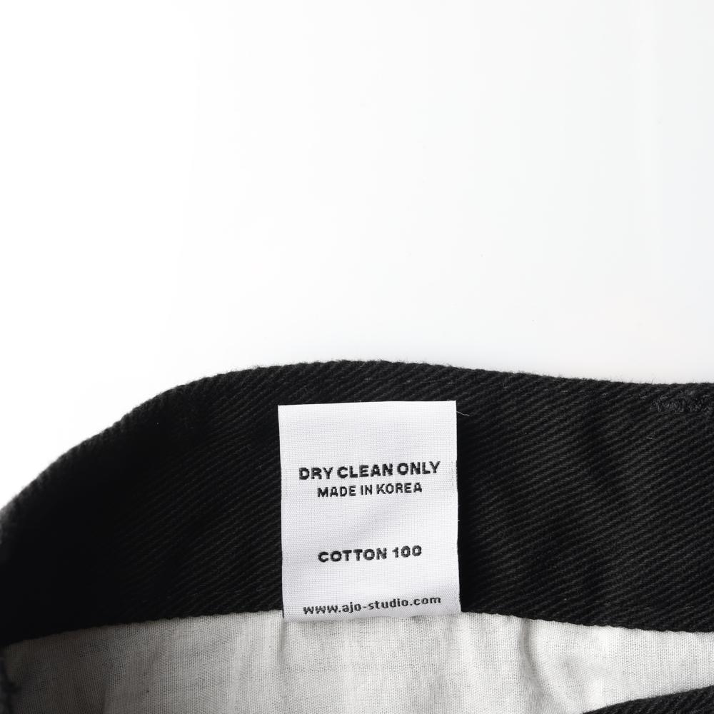 아조바이아조 블랙 와이드 데님 팬츠 이미지 6