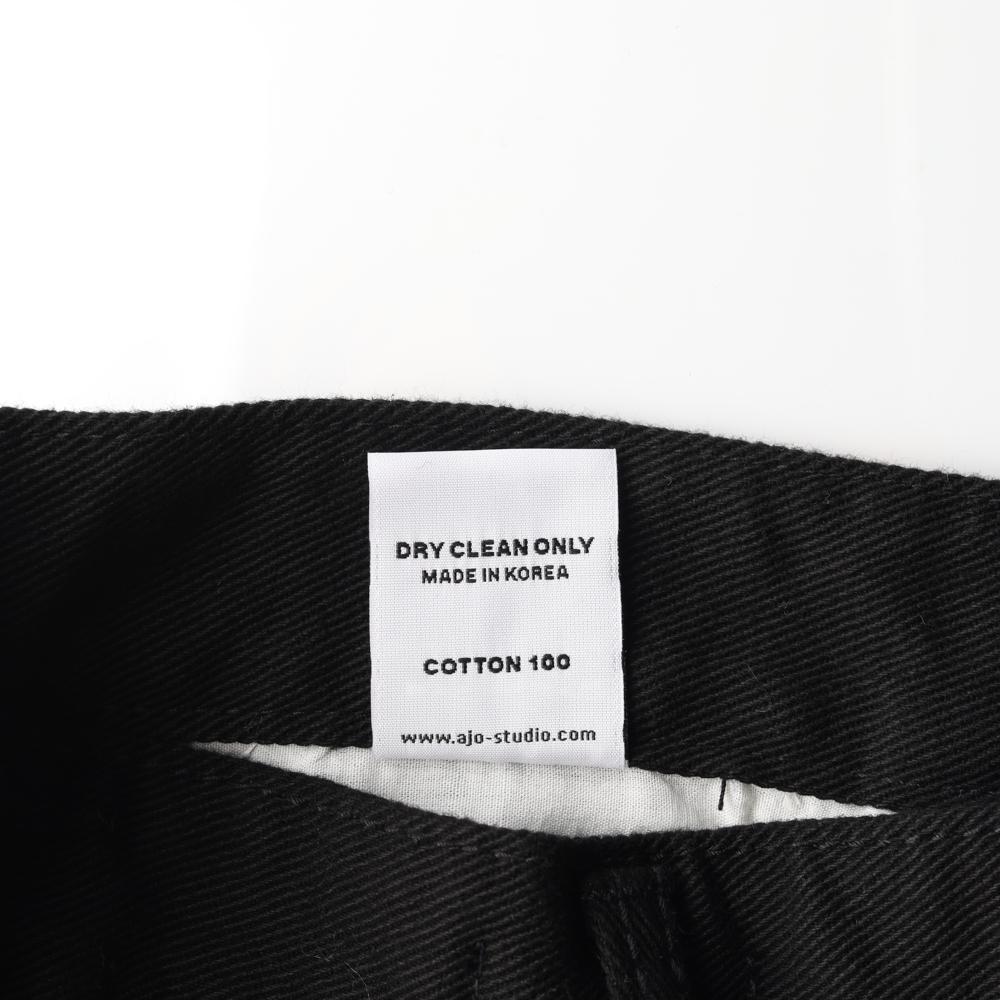 아조바이아조 와이드 블랙 데님 팬츠 이미지 6