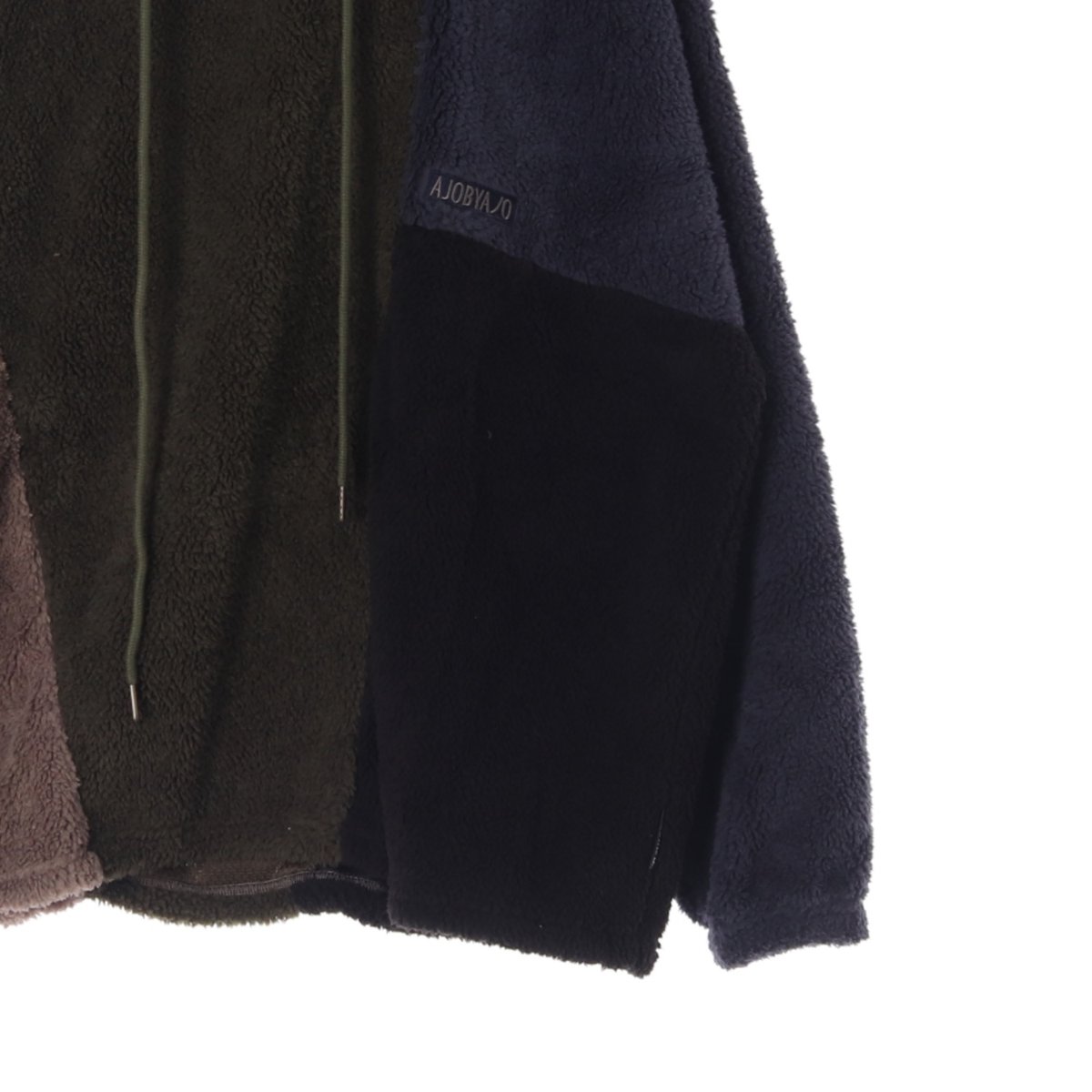 아조바이아조 다크배색 플리스 후드 티셔츠 이미지 3