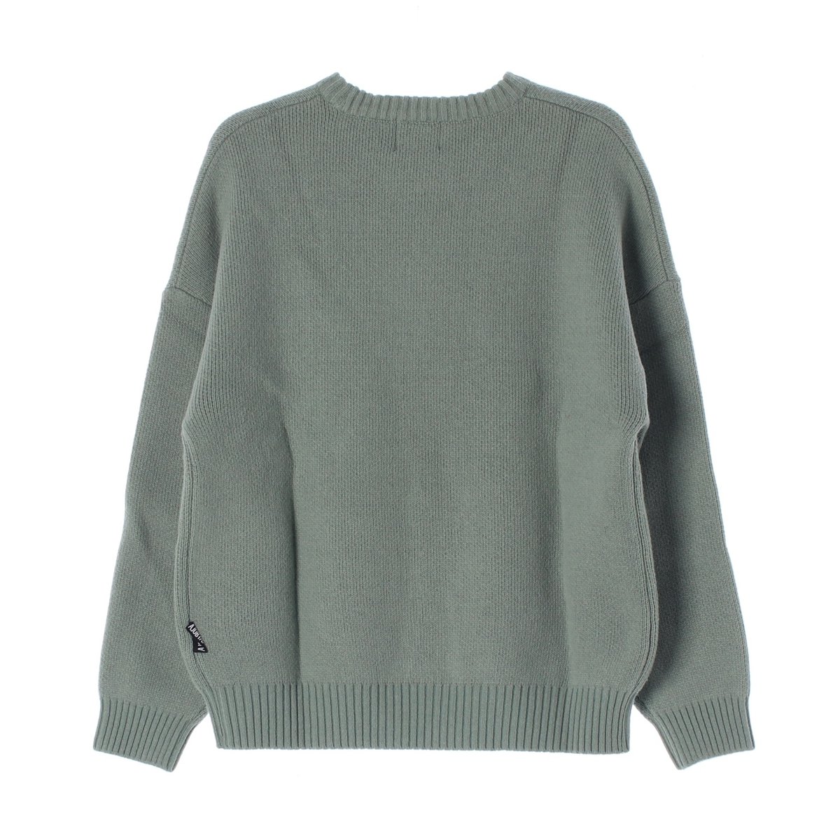 아조바이아조 그린 슬로건 스웨터 울니트 이미지 4