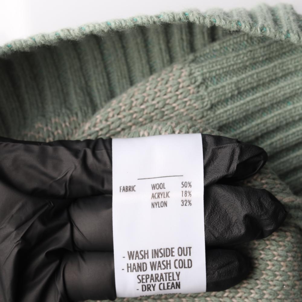 아조바이아조 그린 슬로건 스웨터 울니트 이미지 6