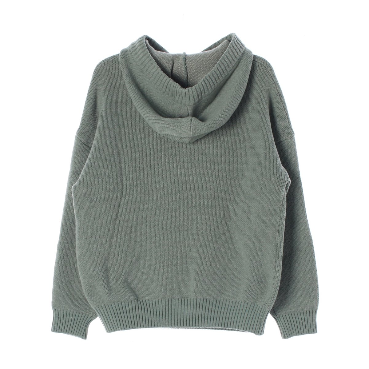 아조바이아조 그린 슬로건 울 후드 니트 스웨터 이미지 4