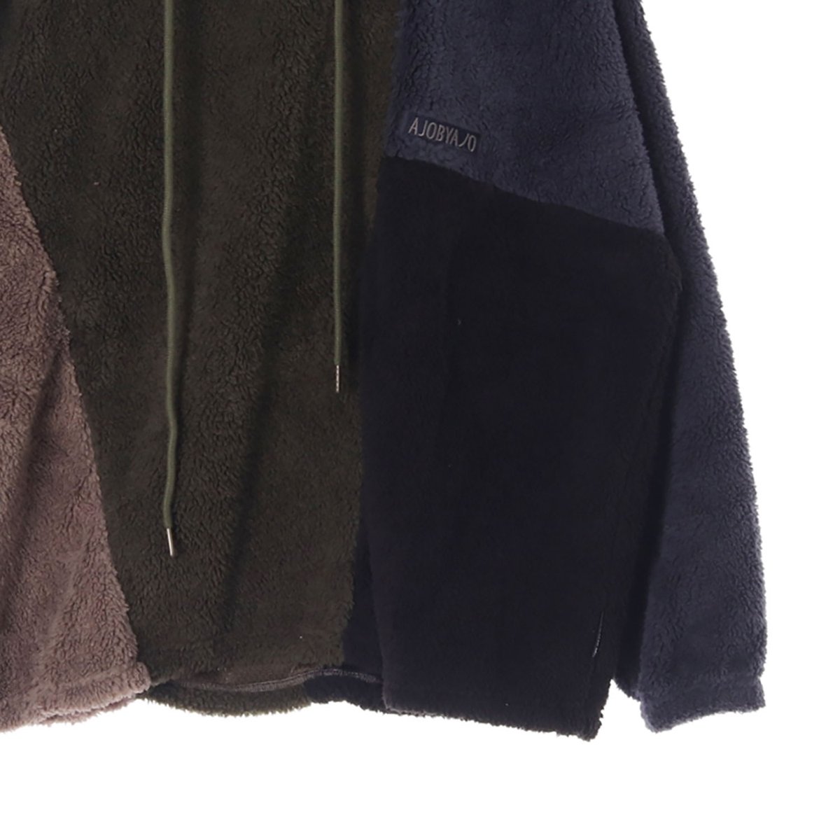 아조바이아조 후드 플리스 다크 배색 이미지 3