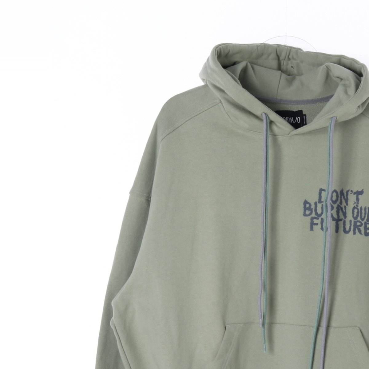 (새상품)아조바이아조 그린 슬로건 후드 티셔츠 이미지 2