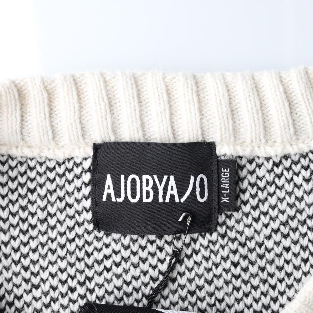 (새상품) 아조바이아조 슬로건 울 스웨터 화이트 이미지 5