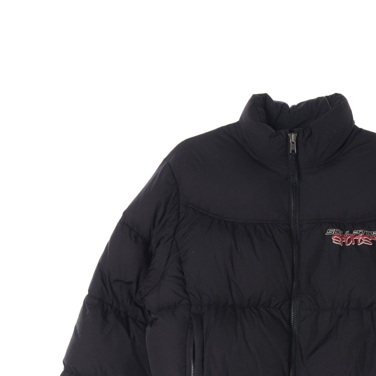 스컬프터 덕다운 블랙 숏 패딩 다운 재킷 이미지 2