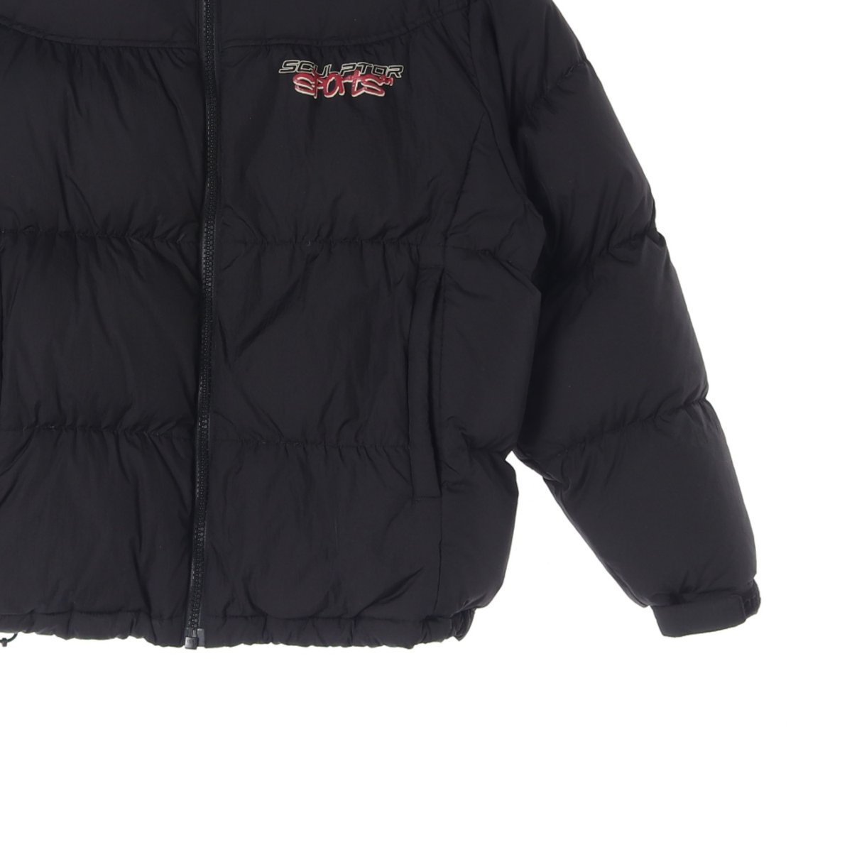 스컬프터 덕다운 블랙 숏 패딩 다운 재킷 이미지 3