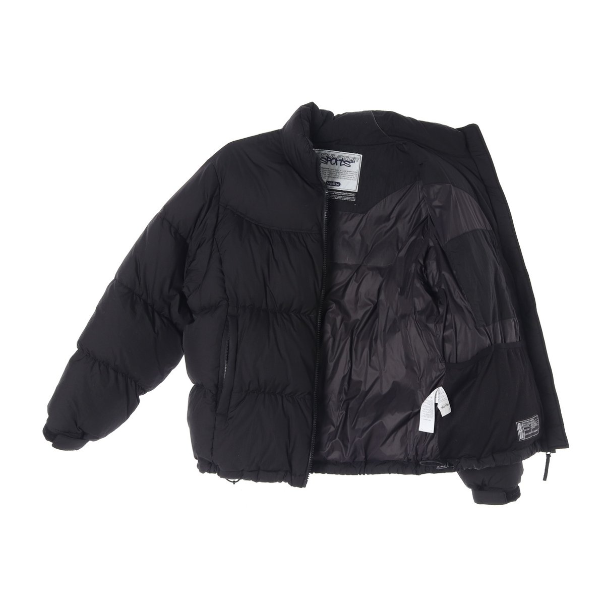 스컬프터 덕다운 블랙 숏 패딩 다운 재킷 이미지 4