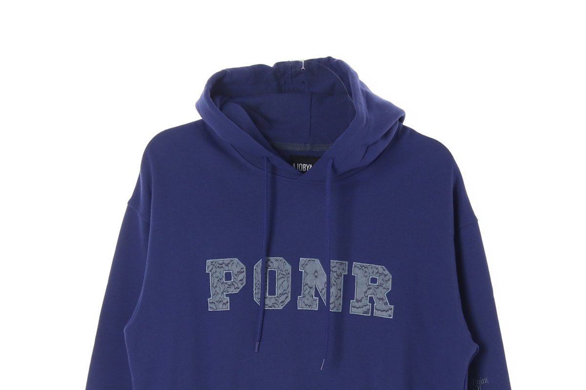 아조바이아조 블루 패치 후드 티셔츠 이미지 2