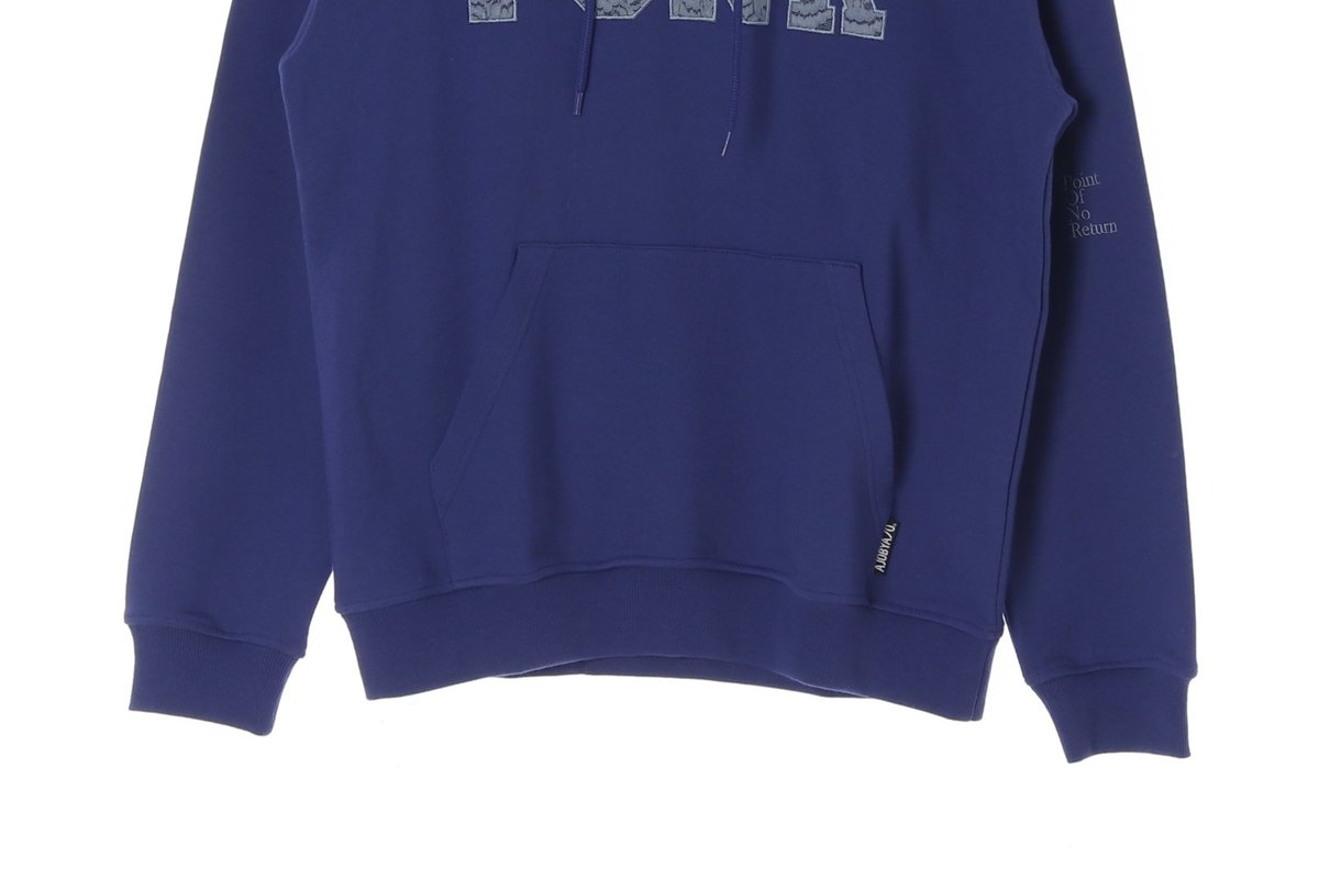 아조바이아조 블루 패치 후드 티셔츠 이미지 3