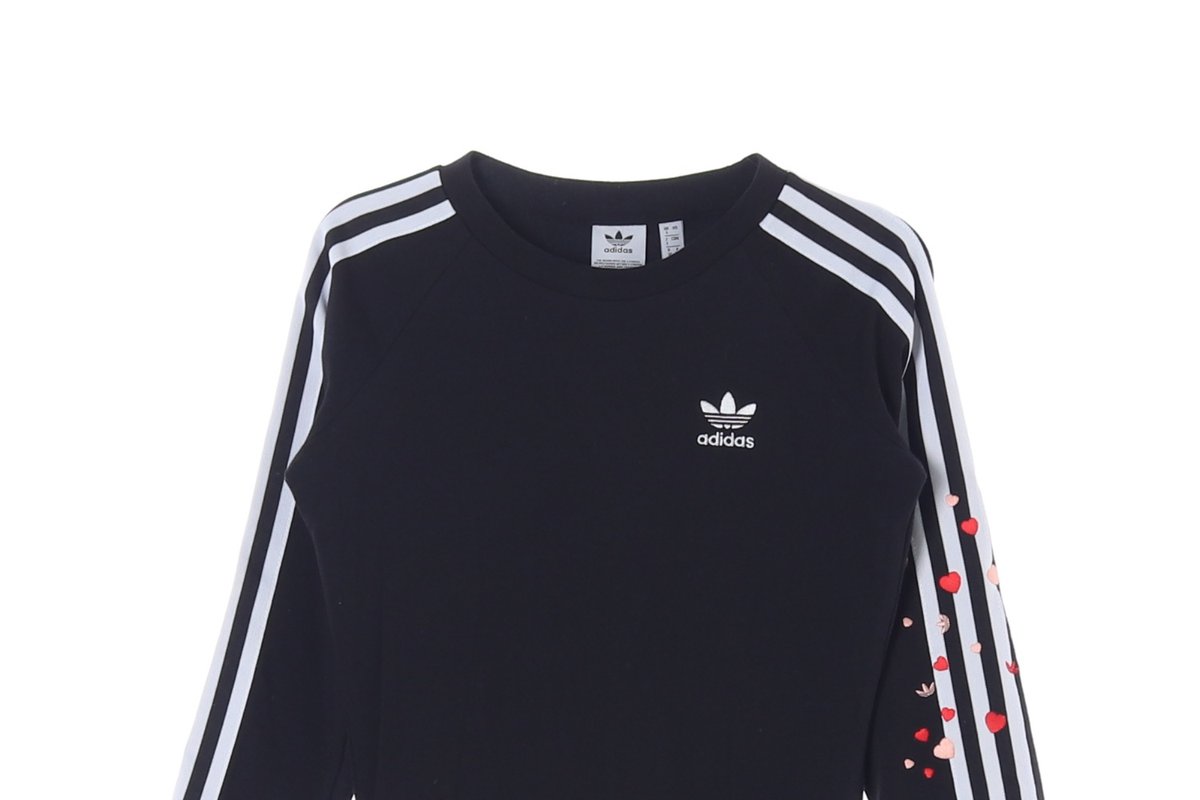 아디다스 하트 자수 슈퍼스타 삼선 트랙 원피스 이미지 2