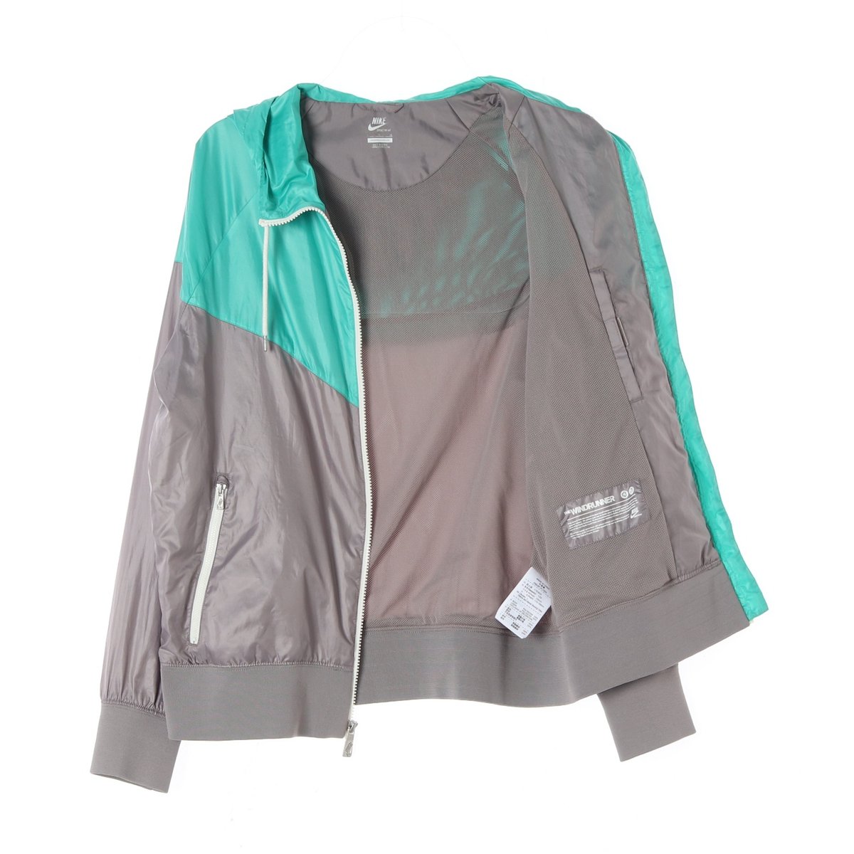 나이키 그레이 민트 바람막이 후드 집업 점퍼 재킷 이미지 4