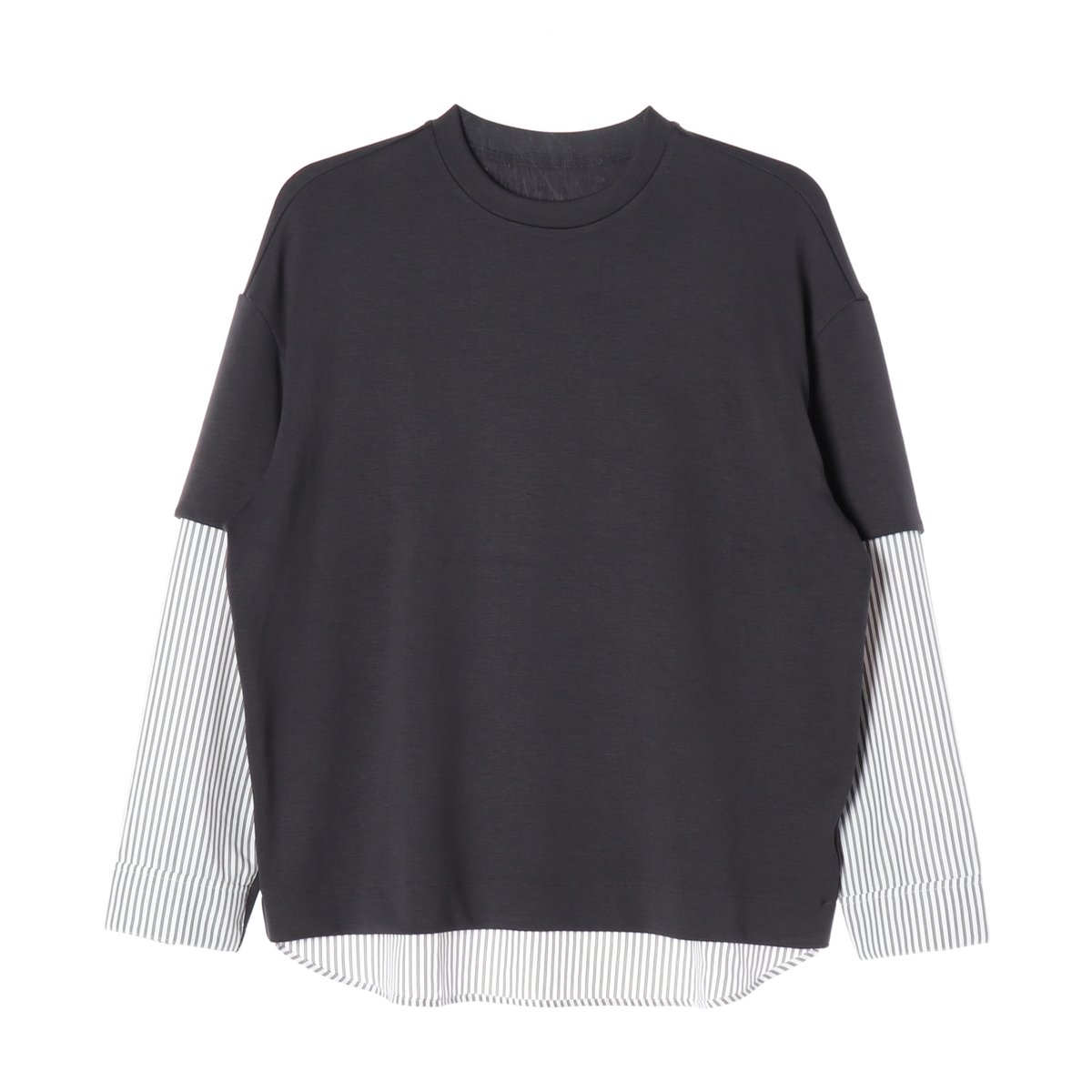 시스템 그레이 셔츠 레이어드 티셔츠