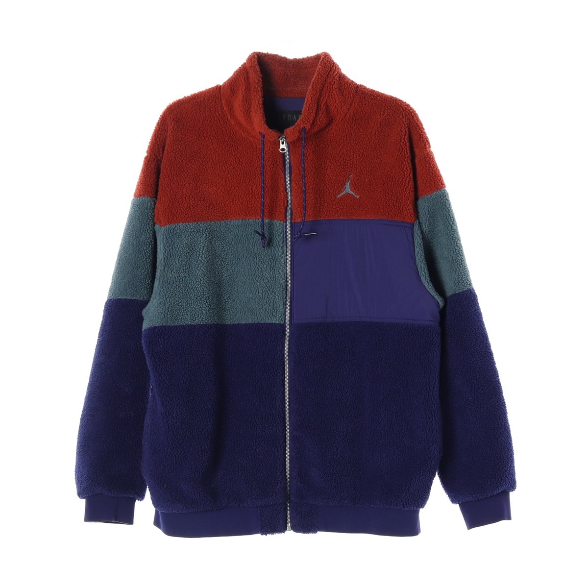 조던 배색 셰르파 플리스 뽀글이 집업재킷 점퍼