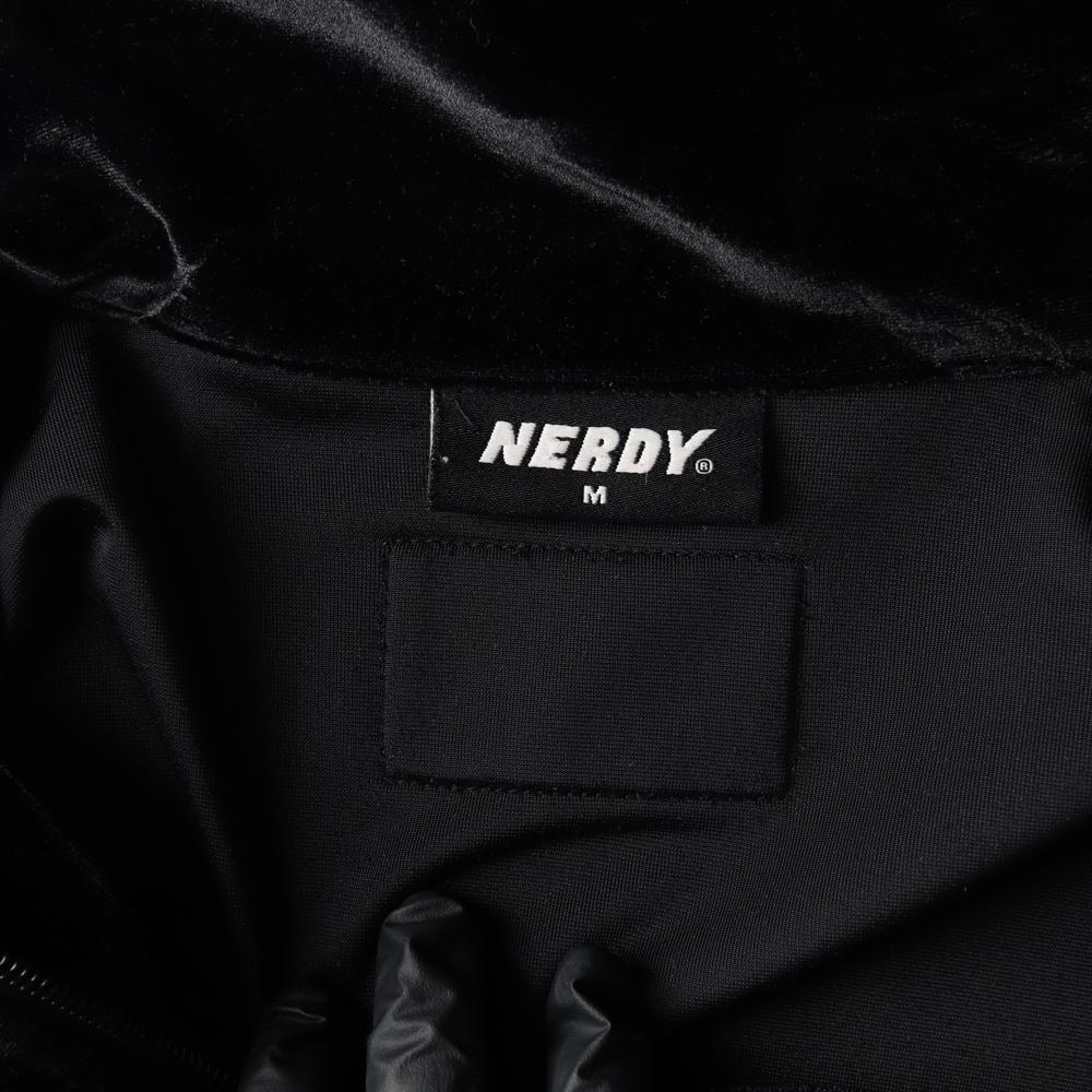 널디 벨벳 블랙 트랙탑 져지 집업재킷 이미지 5