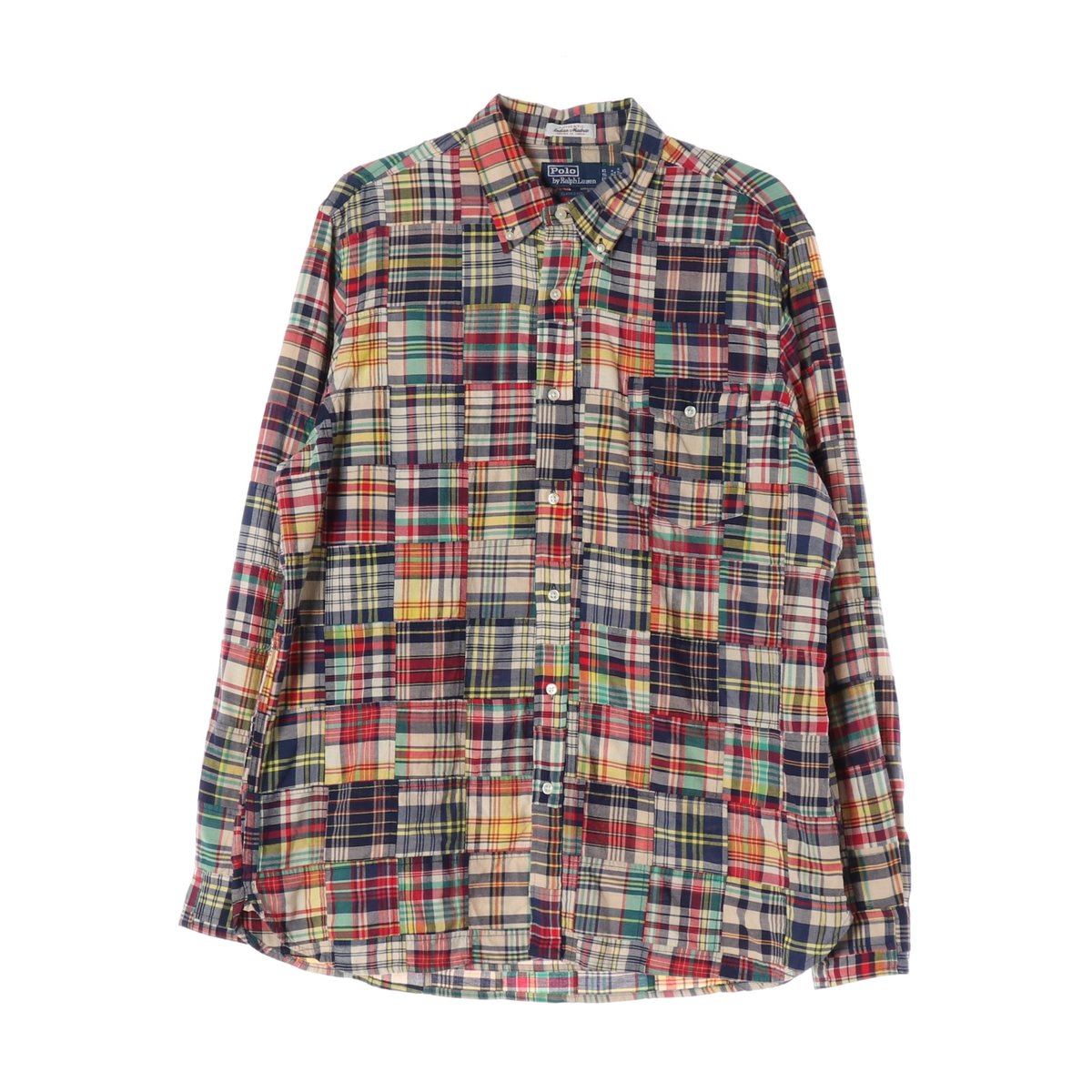 폴로 랄프 로렌 24SS 클래식핏 패치워크 마드라스 셔츠 이미지 1