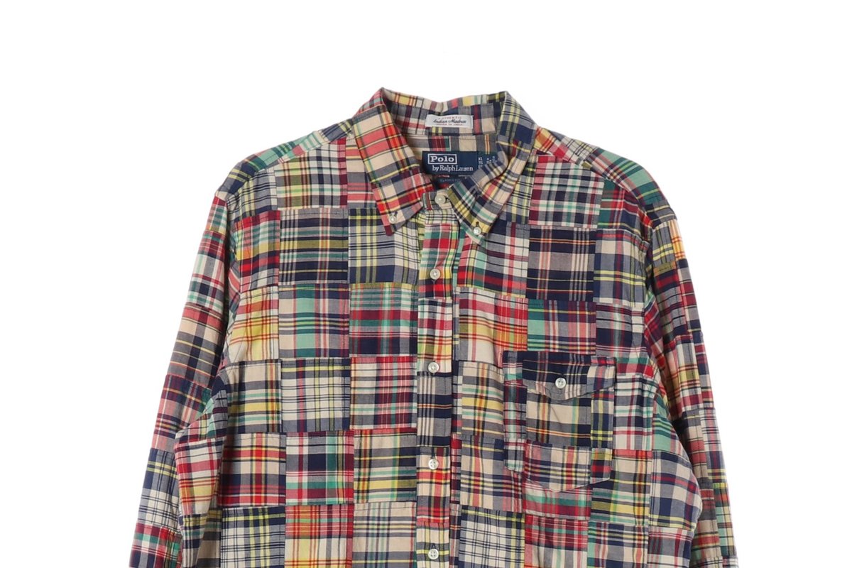 폴로 랄프 로렌 24SS 클래식핏 패치워크 마드라스 셔츠 이미지 2