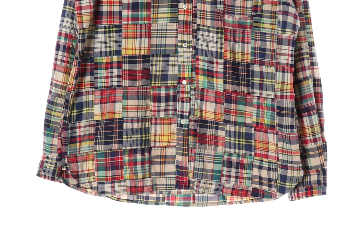 폴로 랄프 로렌 24SS 클래식핏 패치워크 마드라스 셔츠 이미지 3