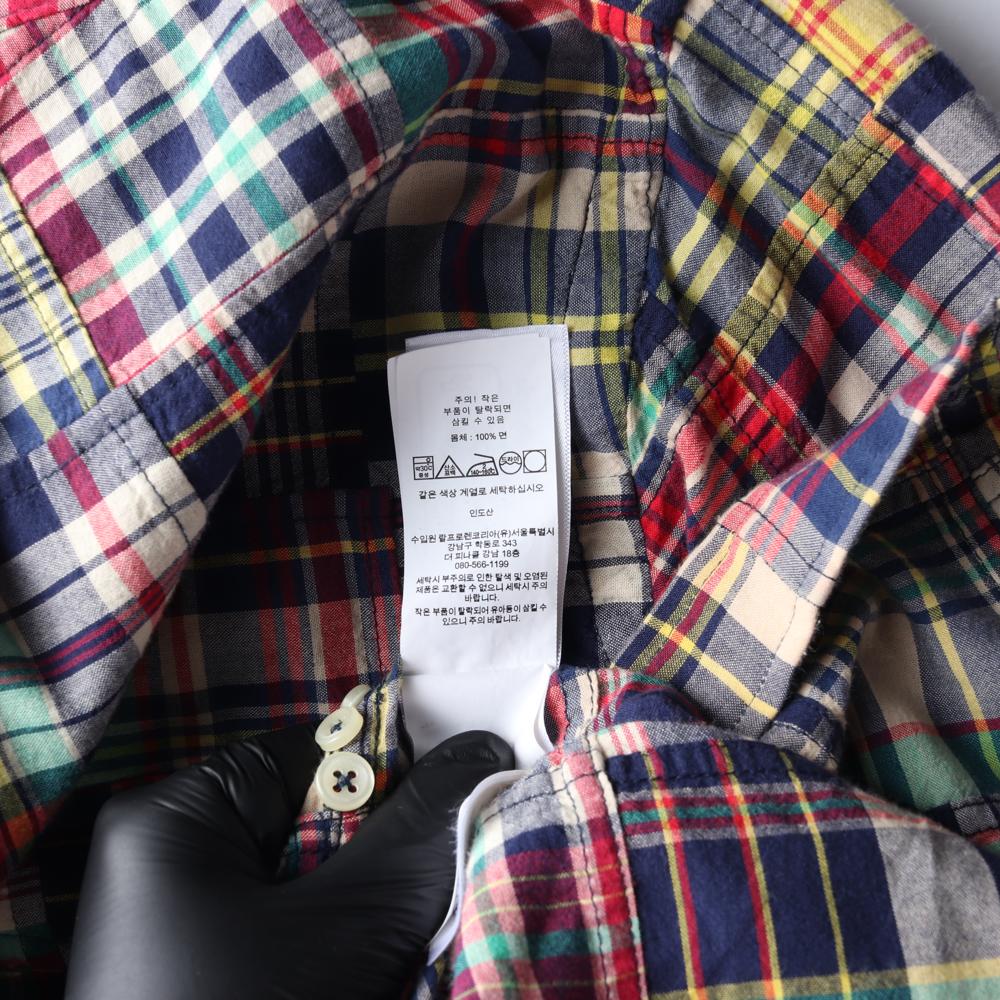 폴로 랄프 로렌 24SS 클래식핏 패치워크 마드라스 셔츠 이미지 6