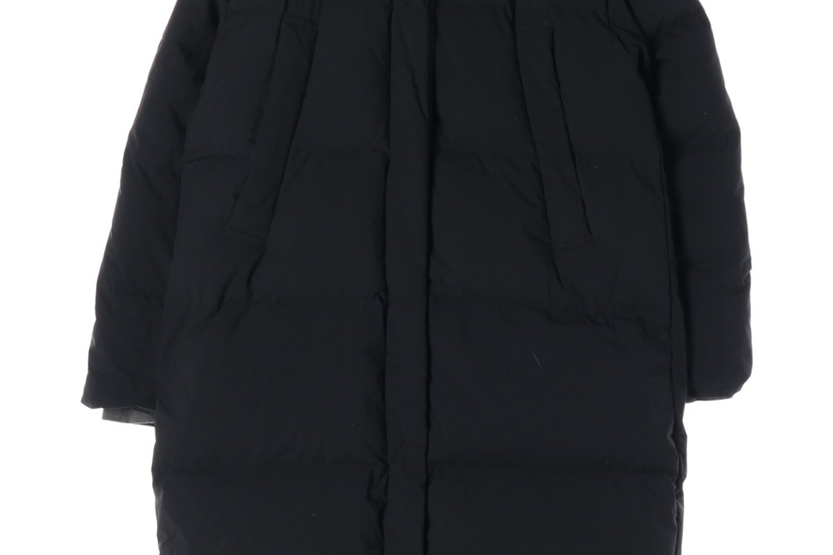 뉴발란스 구스다운 블랙 퍼후드 오버핏 롱 패딩  이미지 5