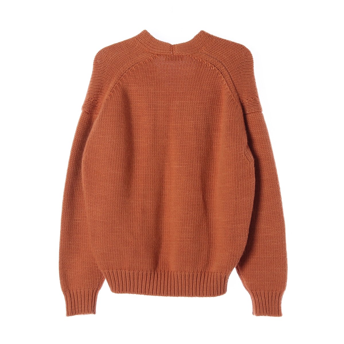 AURALEE 오라리 울100% 오렌지 울 니트 브이넥 가디건  이미지 2