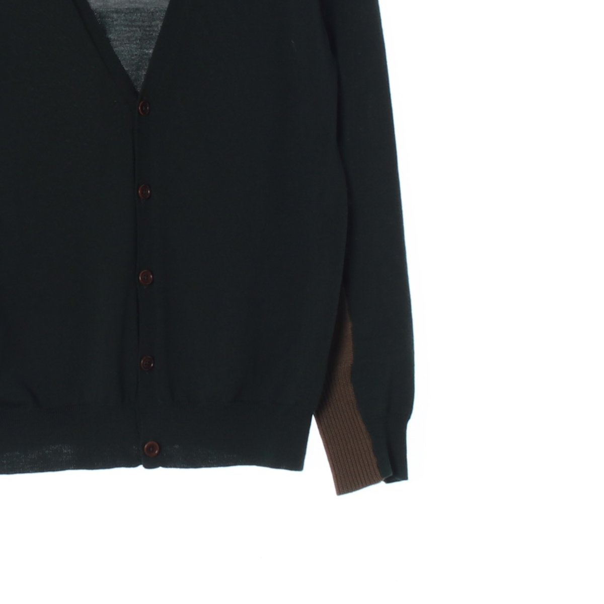 폴스미스 메리노울100 배색 브이넥 가디건 이미지 3