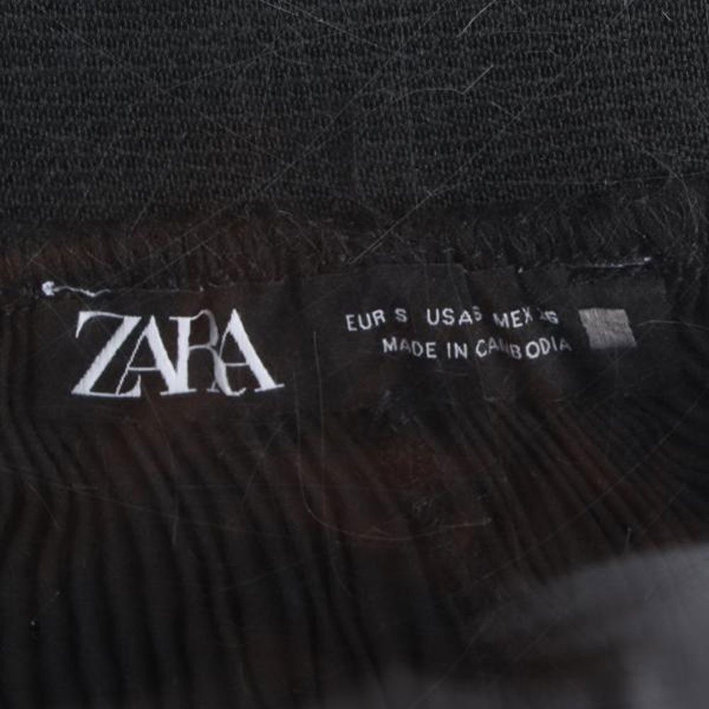 자라 블랙 밴딩 잔플리츠 롱 스커트 이미지 5