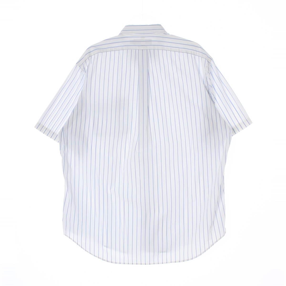 폴로 랄프 로렌 화이트 반팔 블루 스트라이프 셔츠 이미지 4