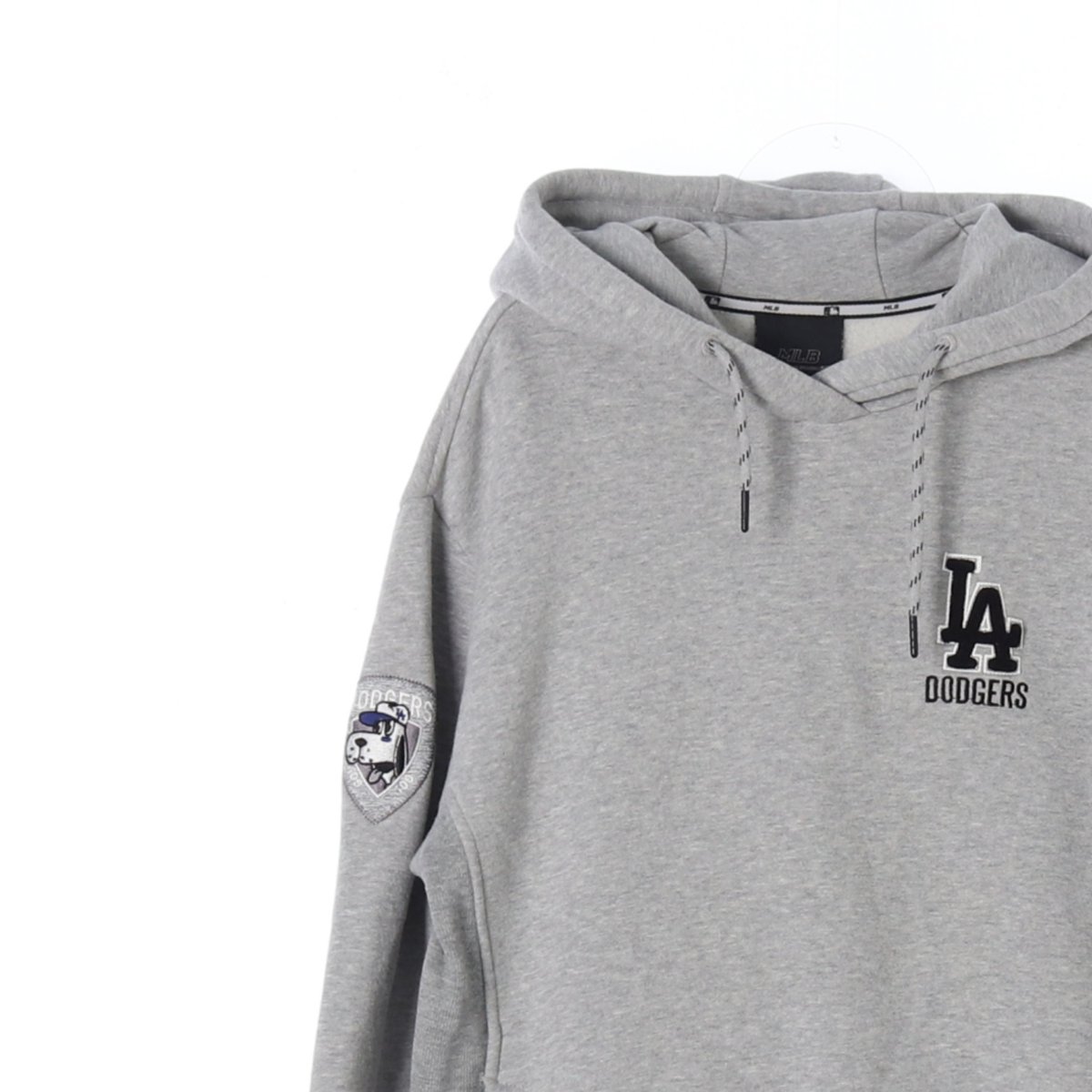 MLB엠엘비 그레이 기모 겨울 후드 티셔츠 이미지 2