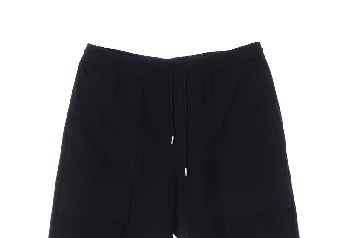 솔리드옴므 우영미 22FW 울 카고 조거팬츠 밴딩 바지 블랙 이미지 3