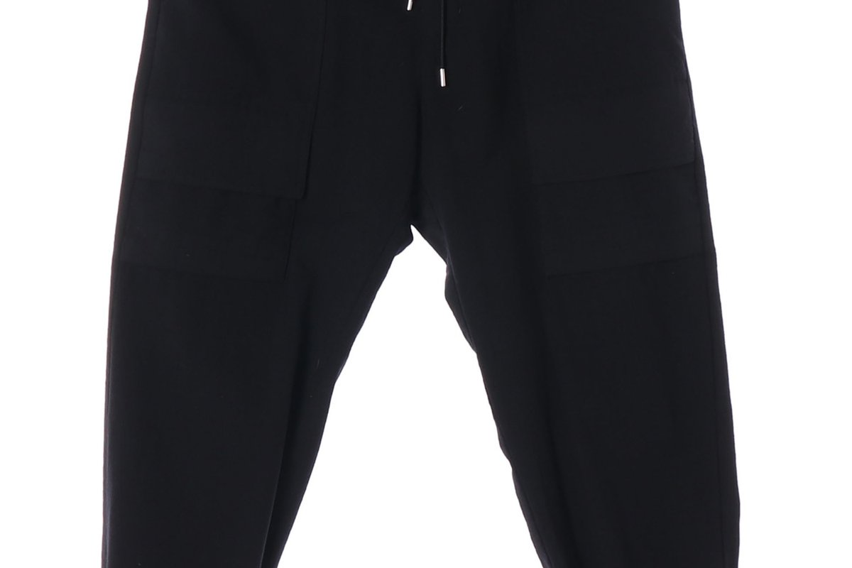 솔리드옴므 우영미 22FW 울 카고 조거팬츠 밴딩 바지 블랙 이미지 4