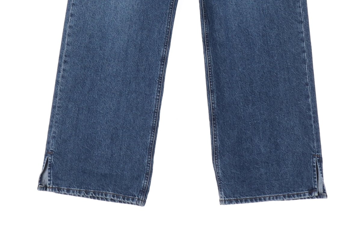 프븏스 더춈미 24SS 밑단 슬릿 와이드 데님팬츠 청바지 XL 이미지 5