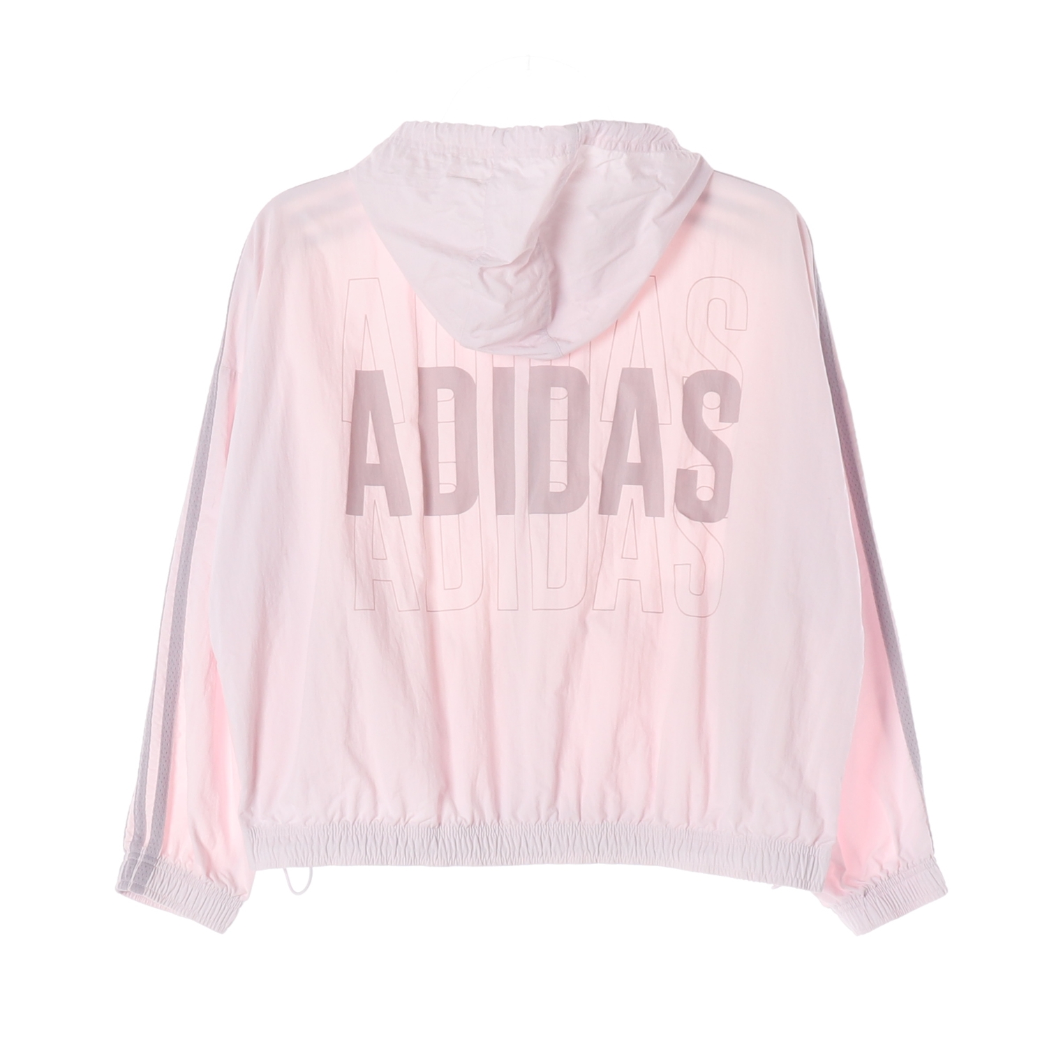 아디다스 22SS 로고 프린트 후드 바람막이 라이트핑크 이미지 2