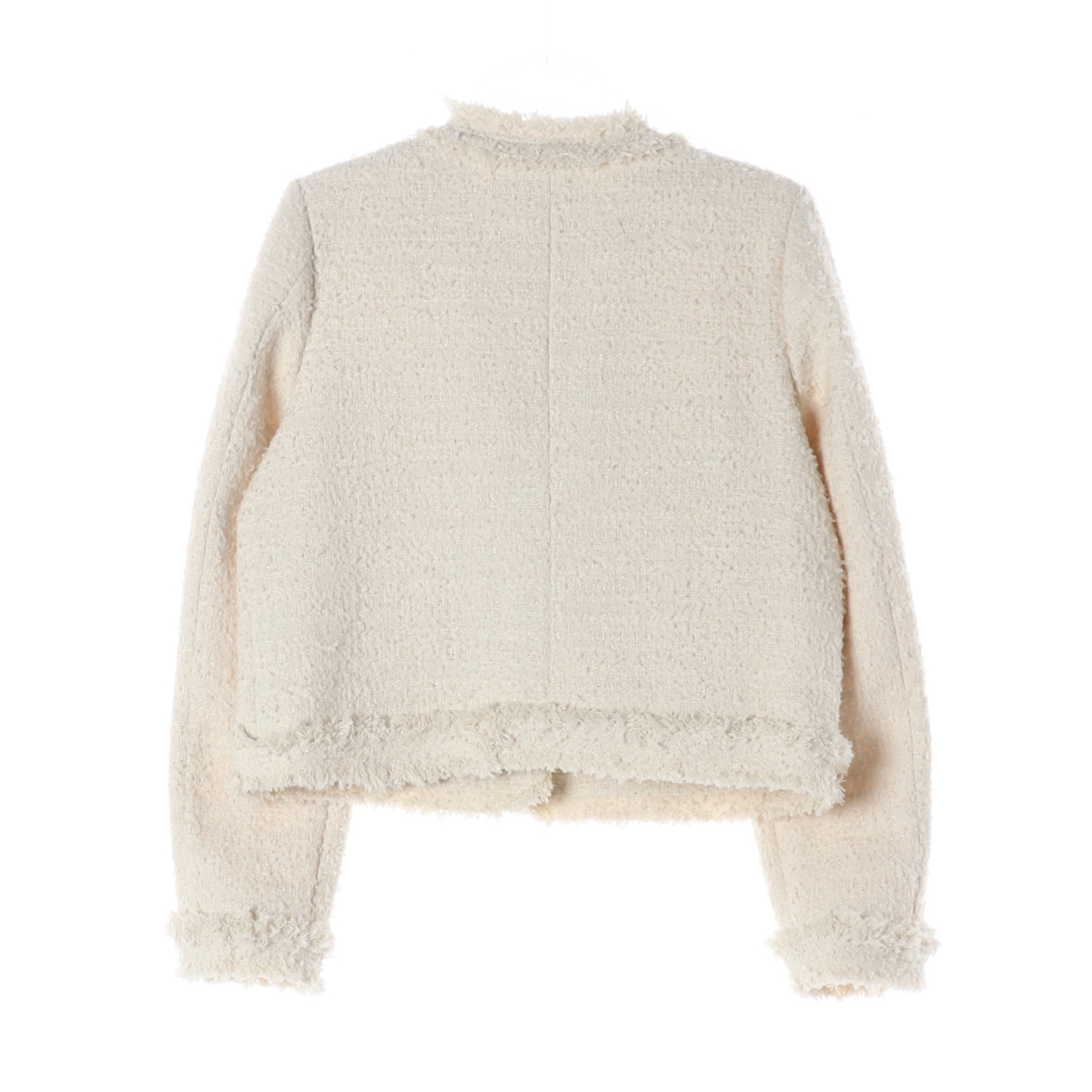 (새상품) 카키포인트 앤틱 트위드 크롭 재킷 이미지 3