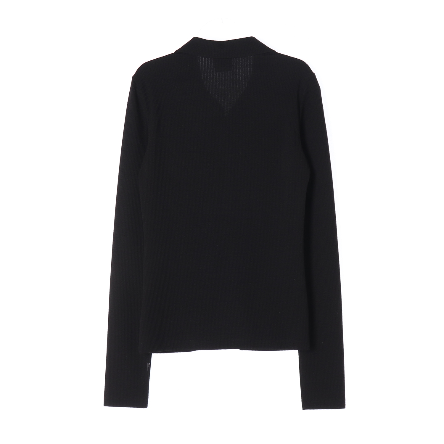 우알롱 23SS 시그니처 슬림 카라 셔츠 가디건 버튼 니트  이미지 2