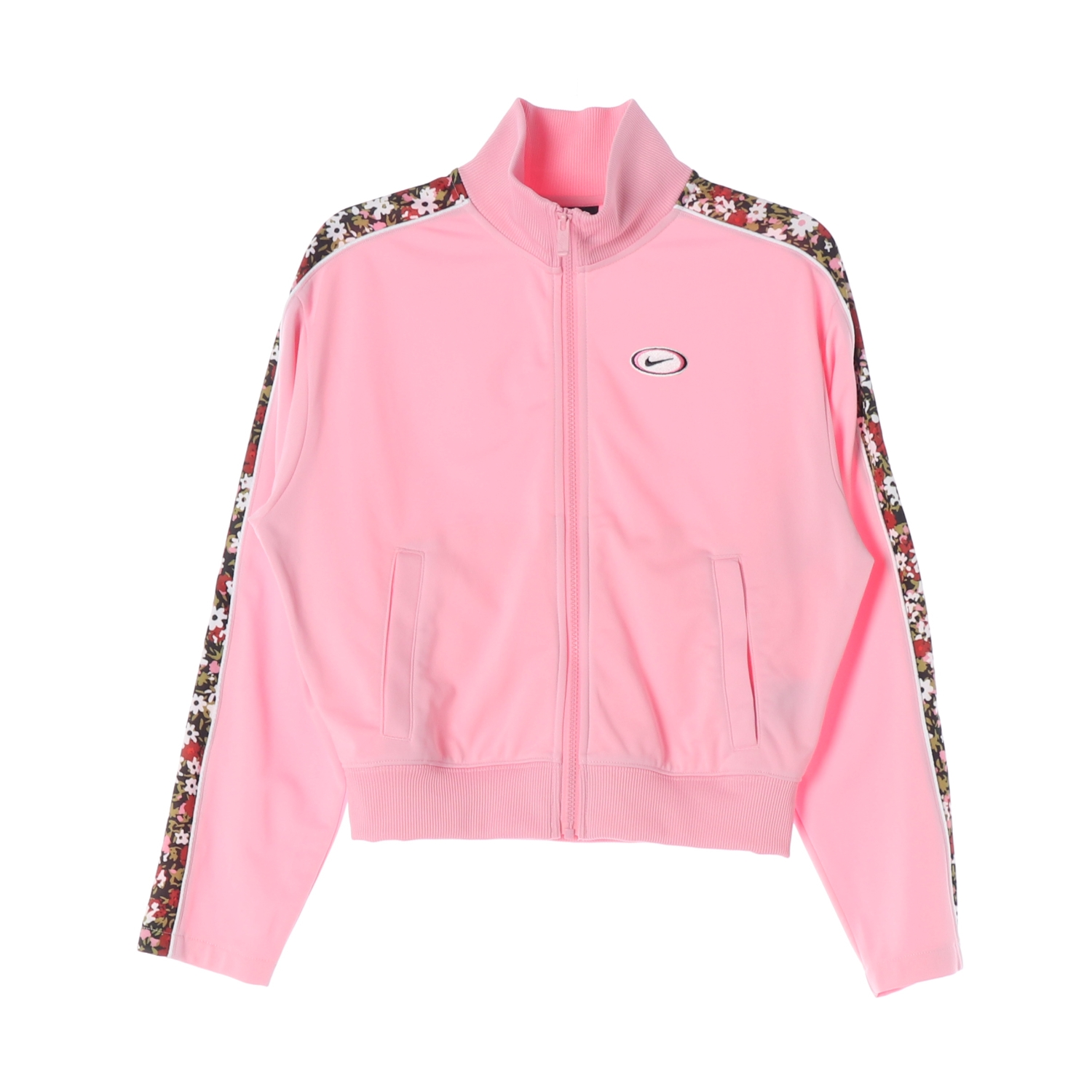 나이키 플로럴 라인 트랙 재킷 숏 집업 자켓 져지 핑크 