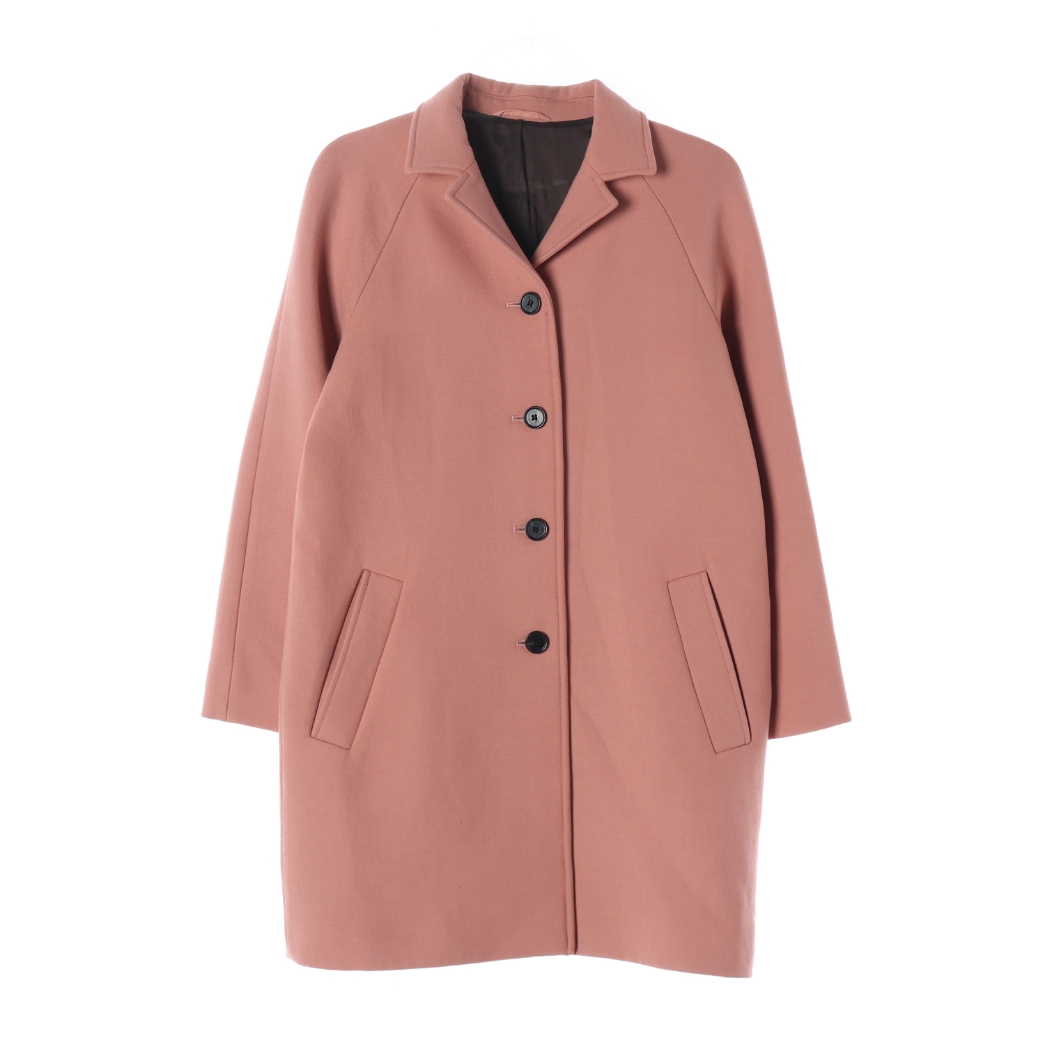 코스 COS 울 100% 싱글 버튼 롱 코트