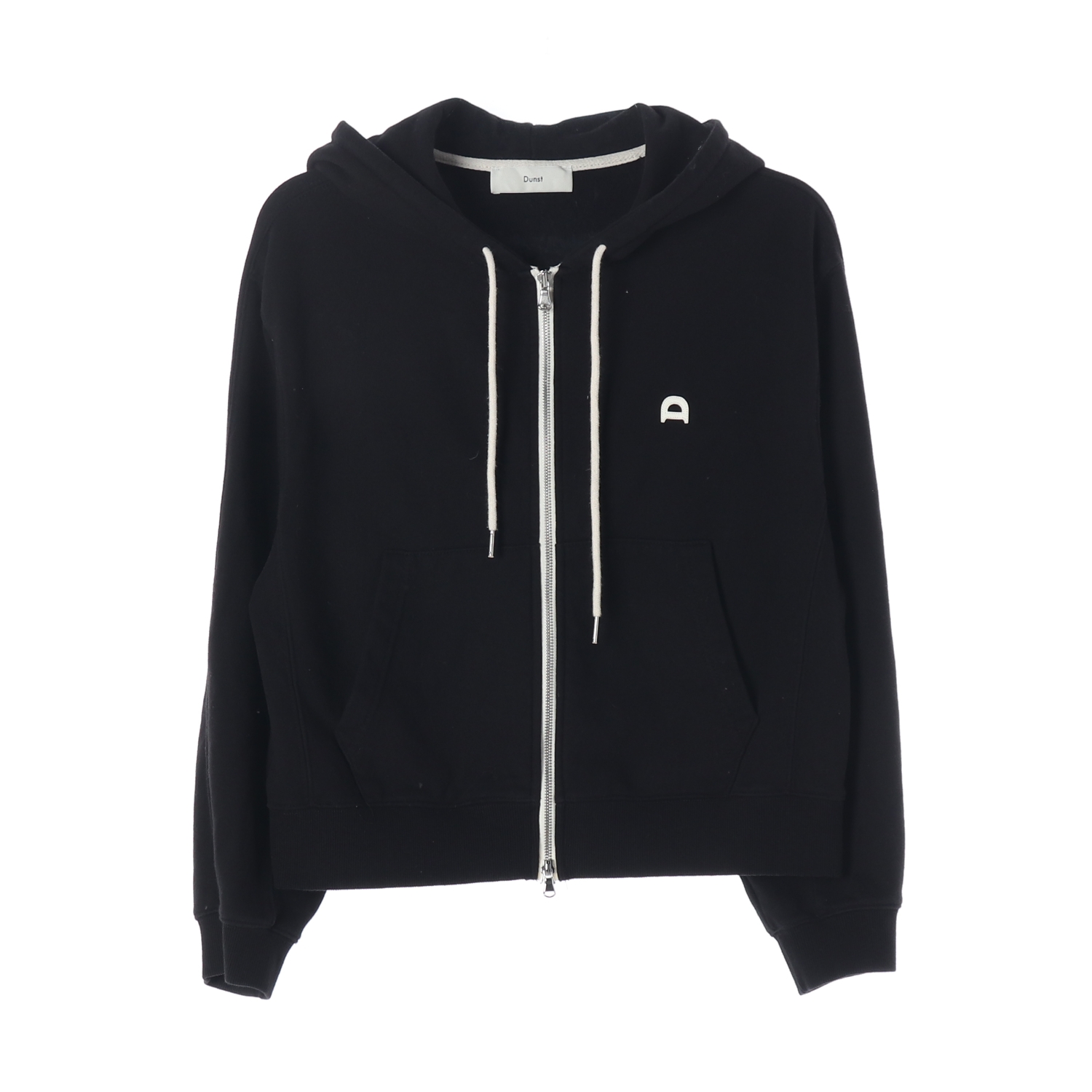 던스트 23SS 유니섹스 레더 로고 지퍼 후드집업