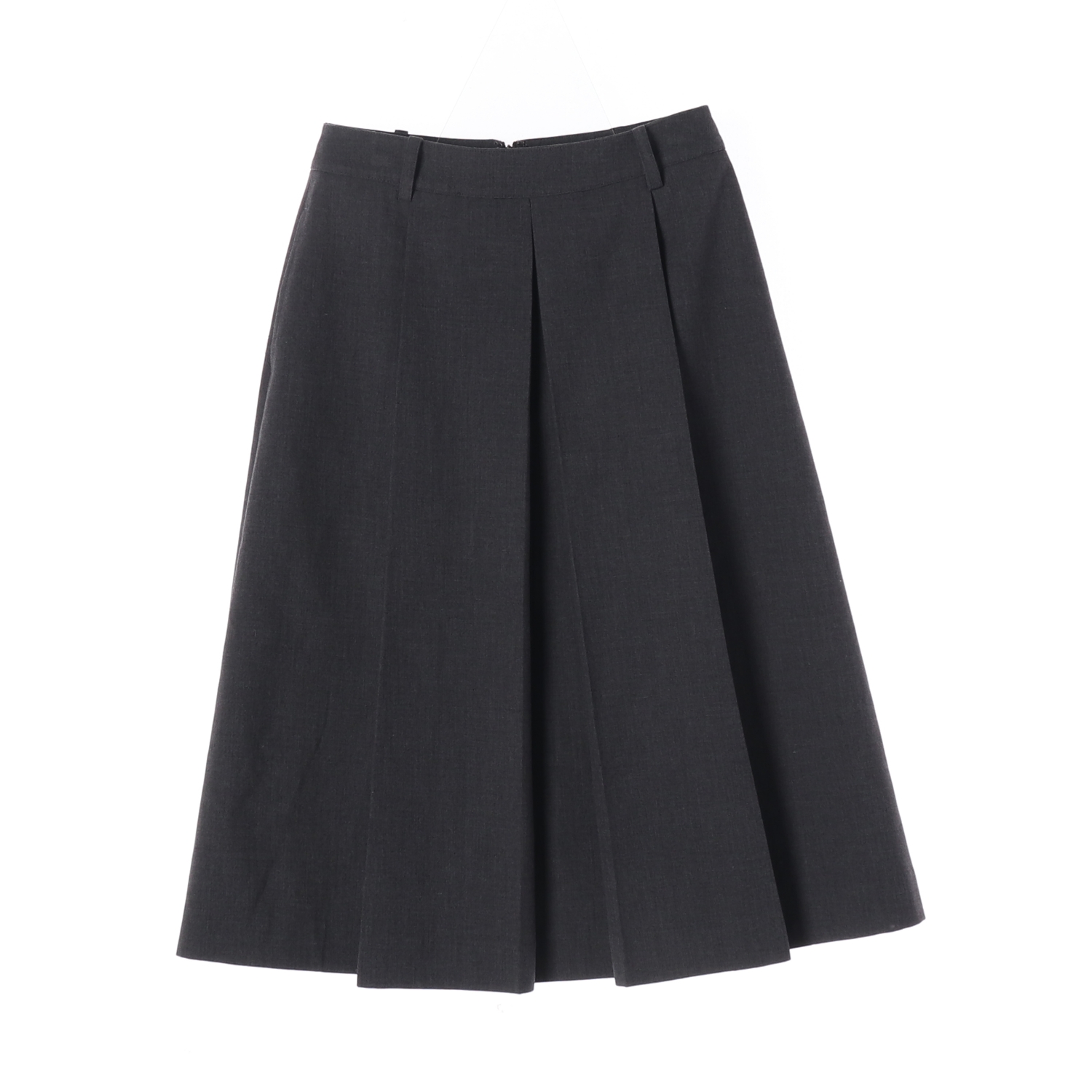 레이스 RRACE 프레피 플리츠 롱 스커트 그레이 