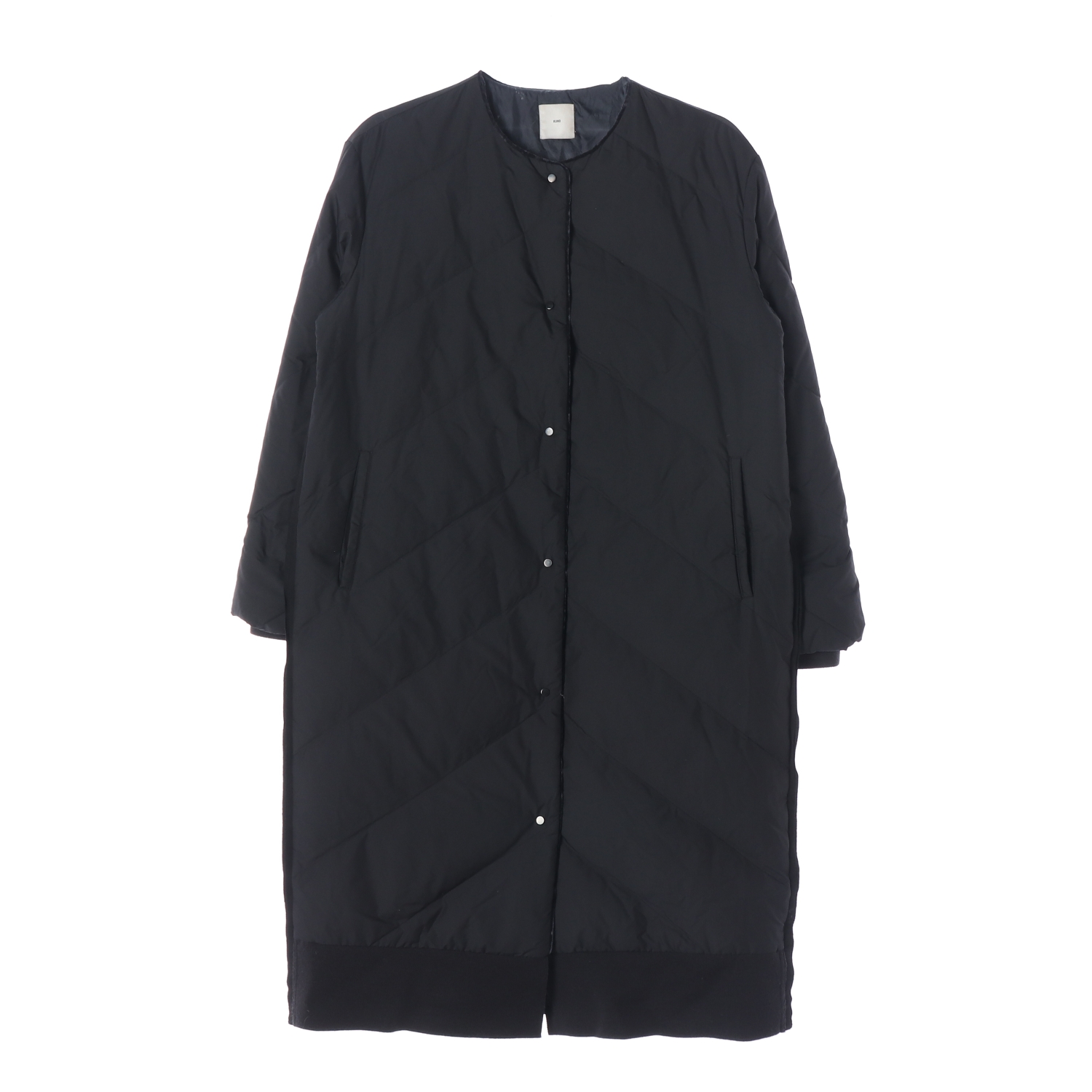 구호 구스다운 카라리스 경량 패딩 롱 코트