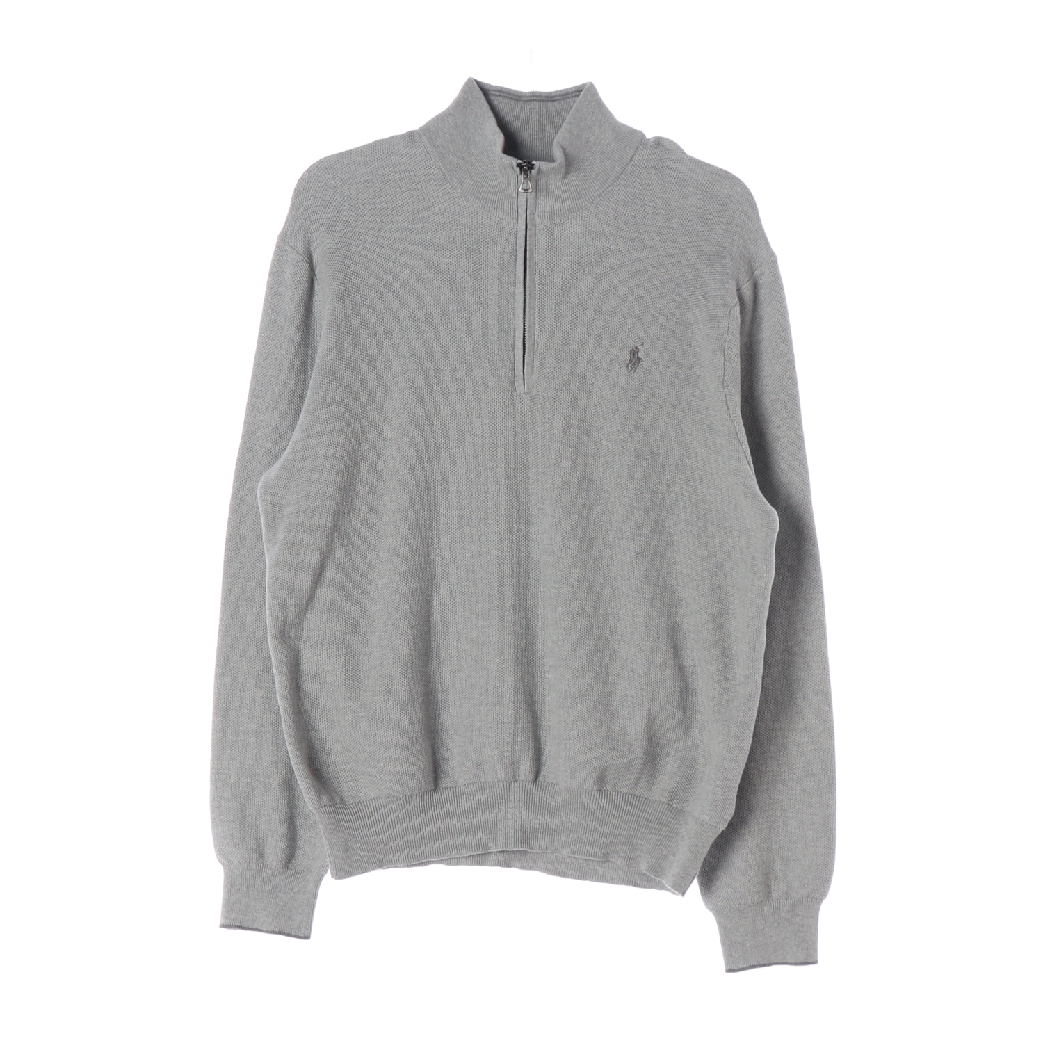 (새상품) 폴로 랄프 로렌 피마 코튼 하프집업 니트 탑 그레이
