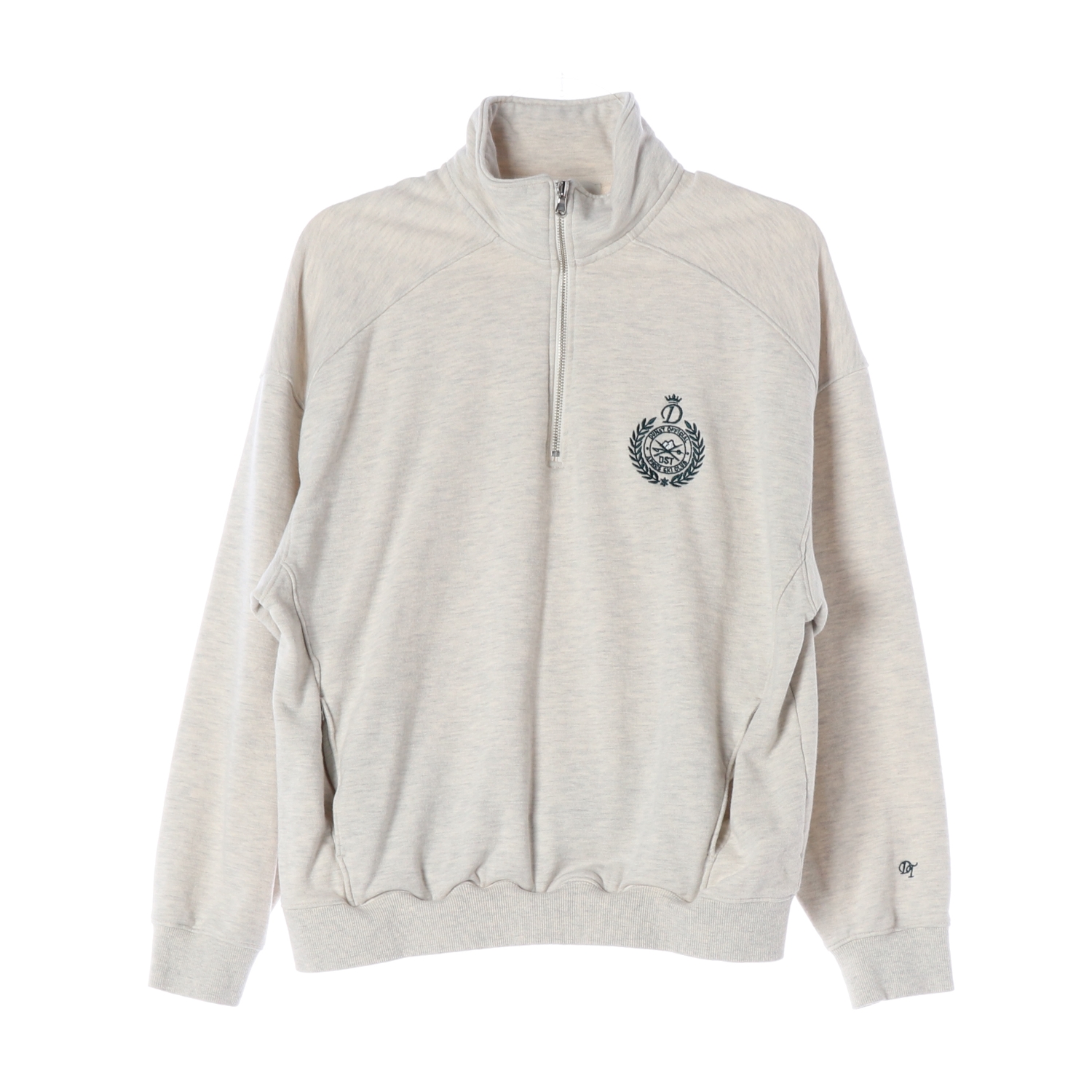 던스트 22SS 클래식 스포츠 하프집업 스웨트셔츠 맨투맨 오트밀 멜란지