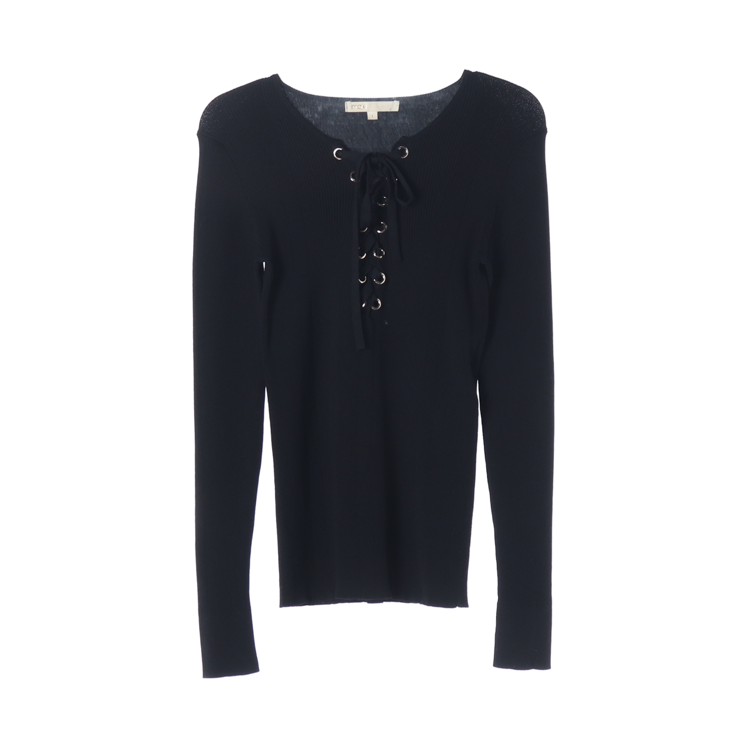 마쥬 레이스업 니트 스웨터