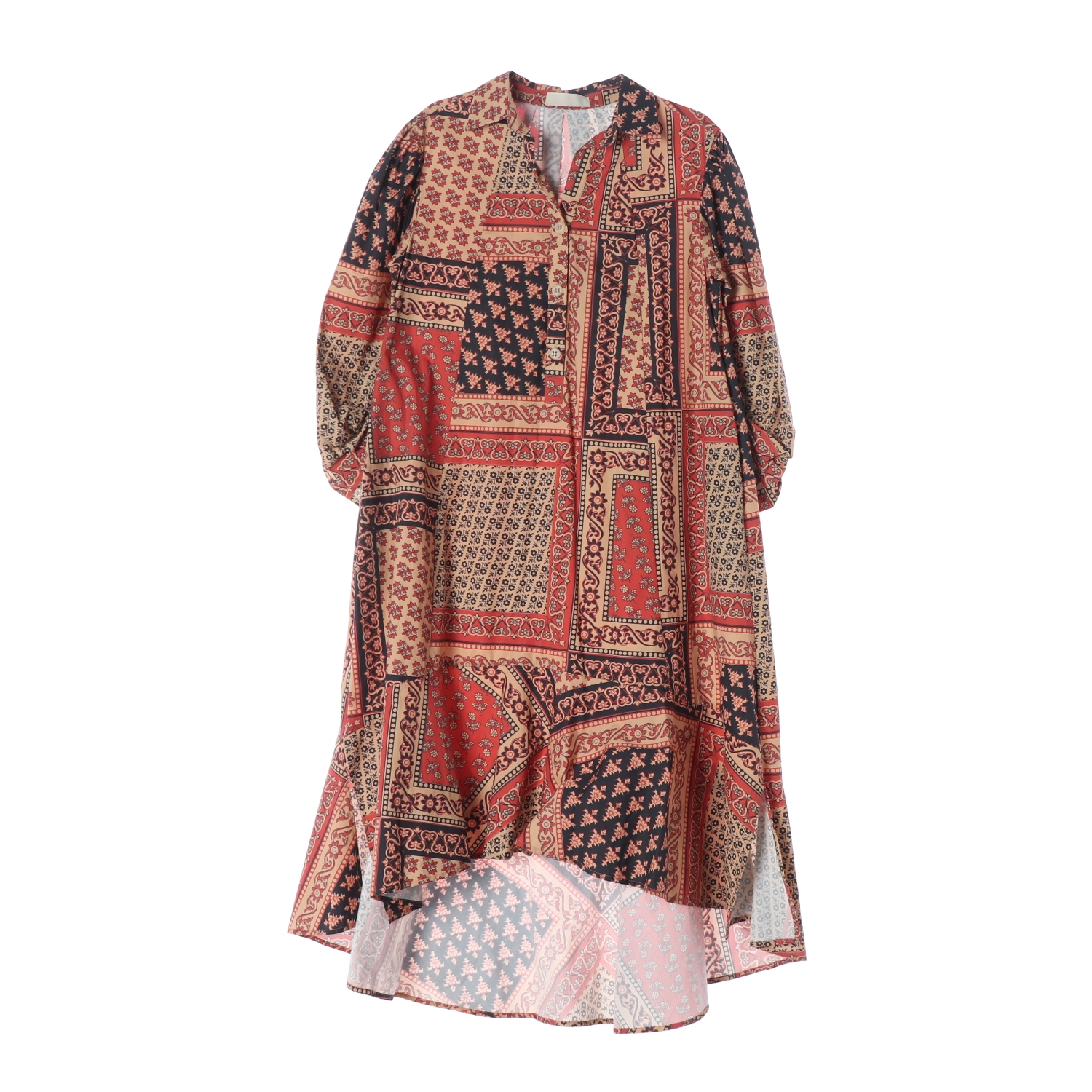 더일마 페이즐리 패턴 롱 원피스